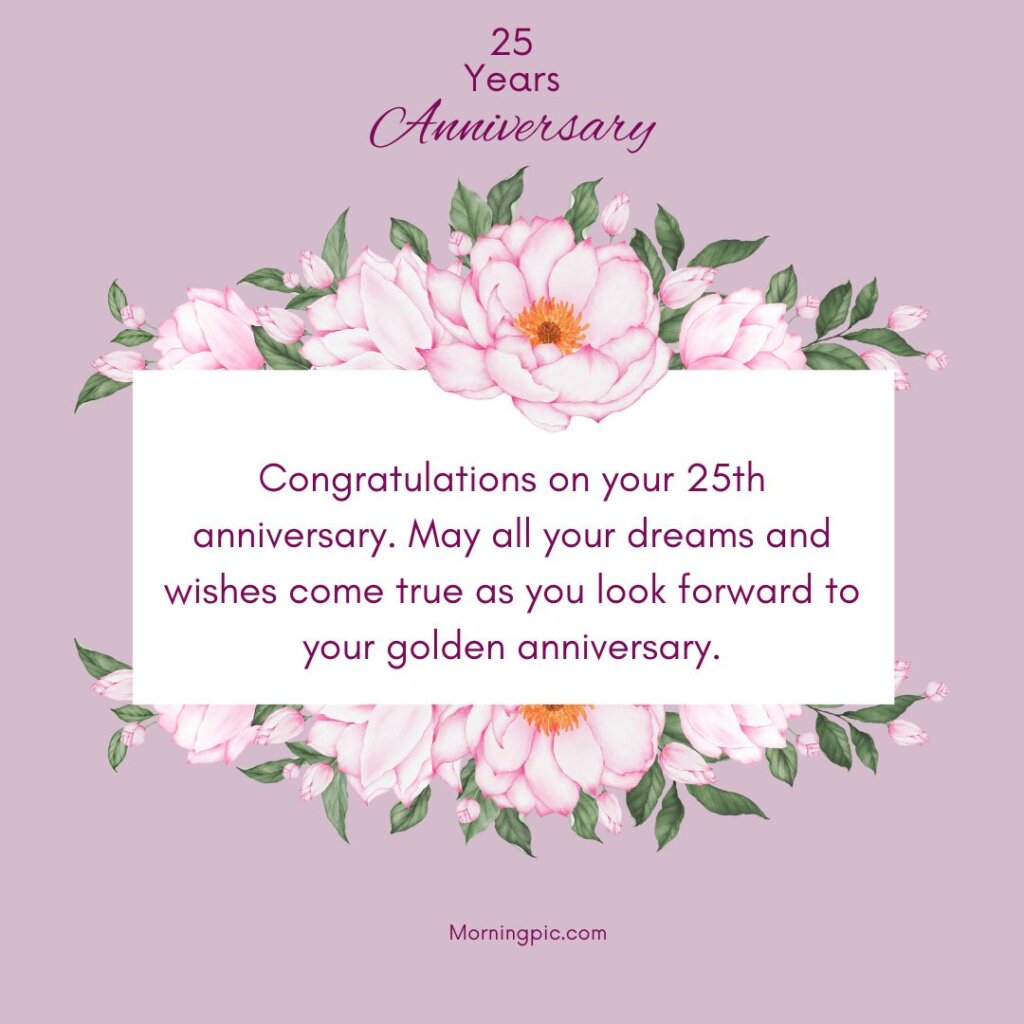 25th anniversary wishes