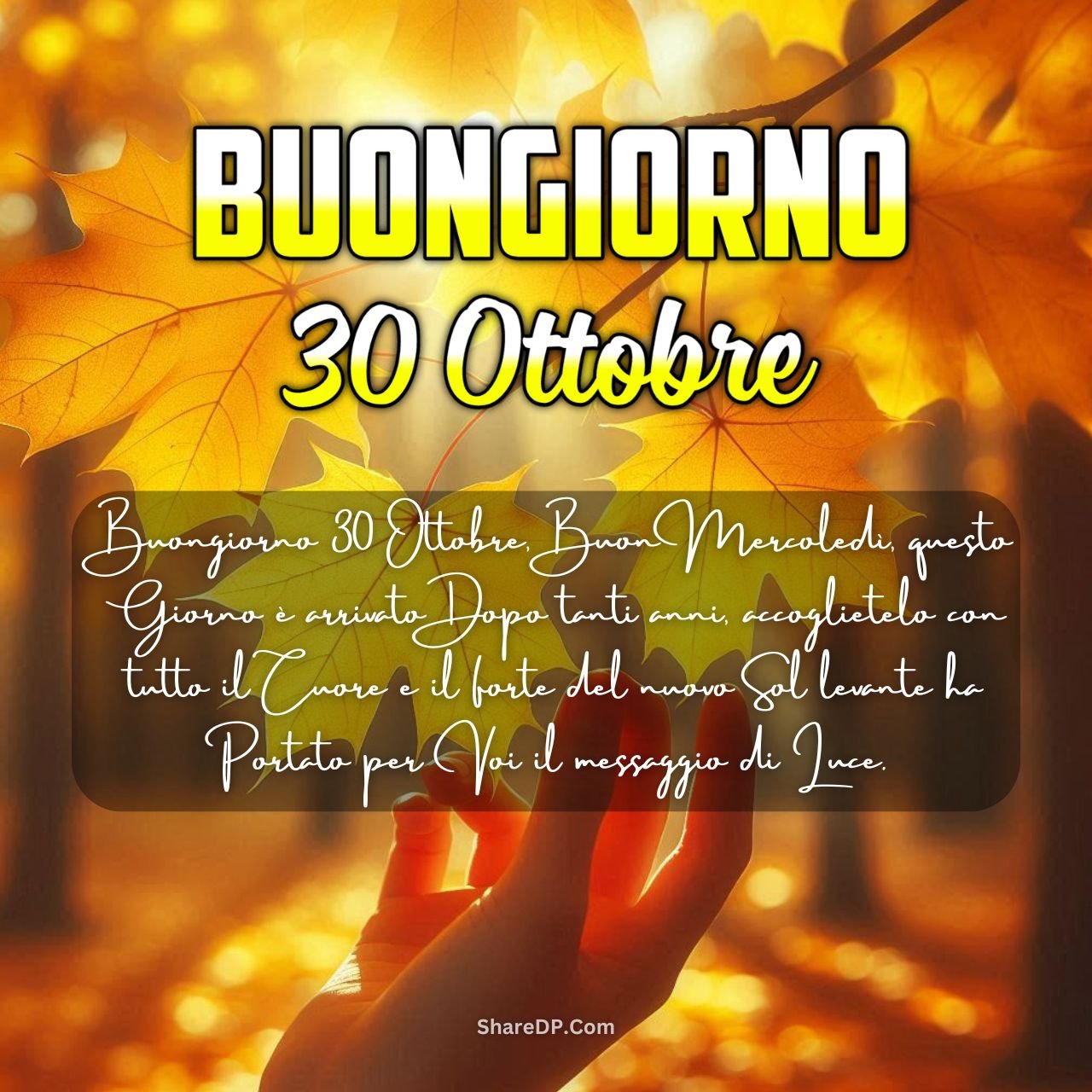 [100+] Buongiorno 30 Ottobre Immagini, GIF, Frasi Nuove Gratis {Buon Mercoledì 2024}