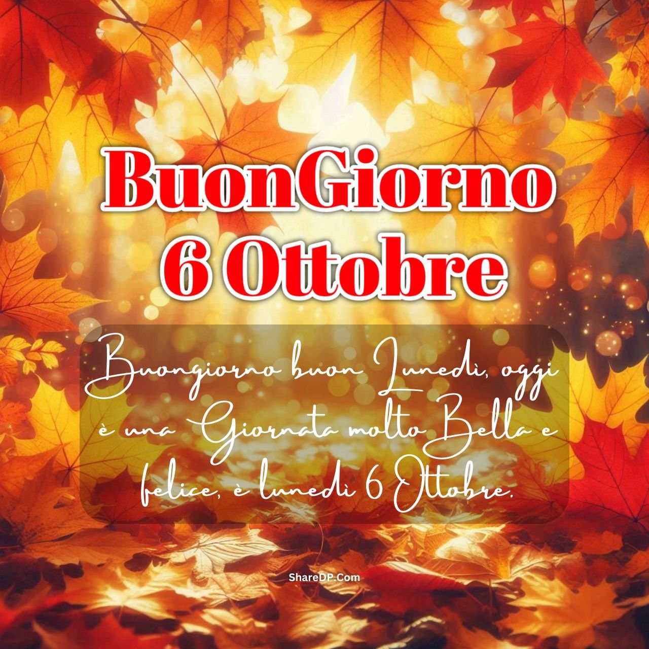 [999+] Buongiorno 6 Ottobre Immagini, GIF Nuove Gratis {Buon Lunedì 2024}