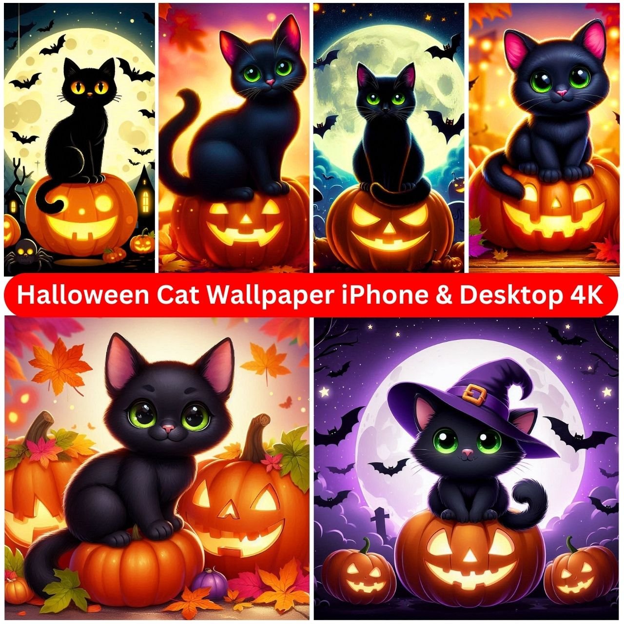 [59+] Halloween Cat Wallpaper iPhone, PC, Desktop, HD, 4K Free 2024