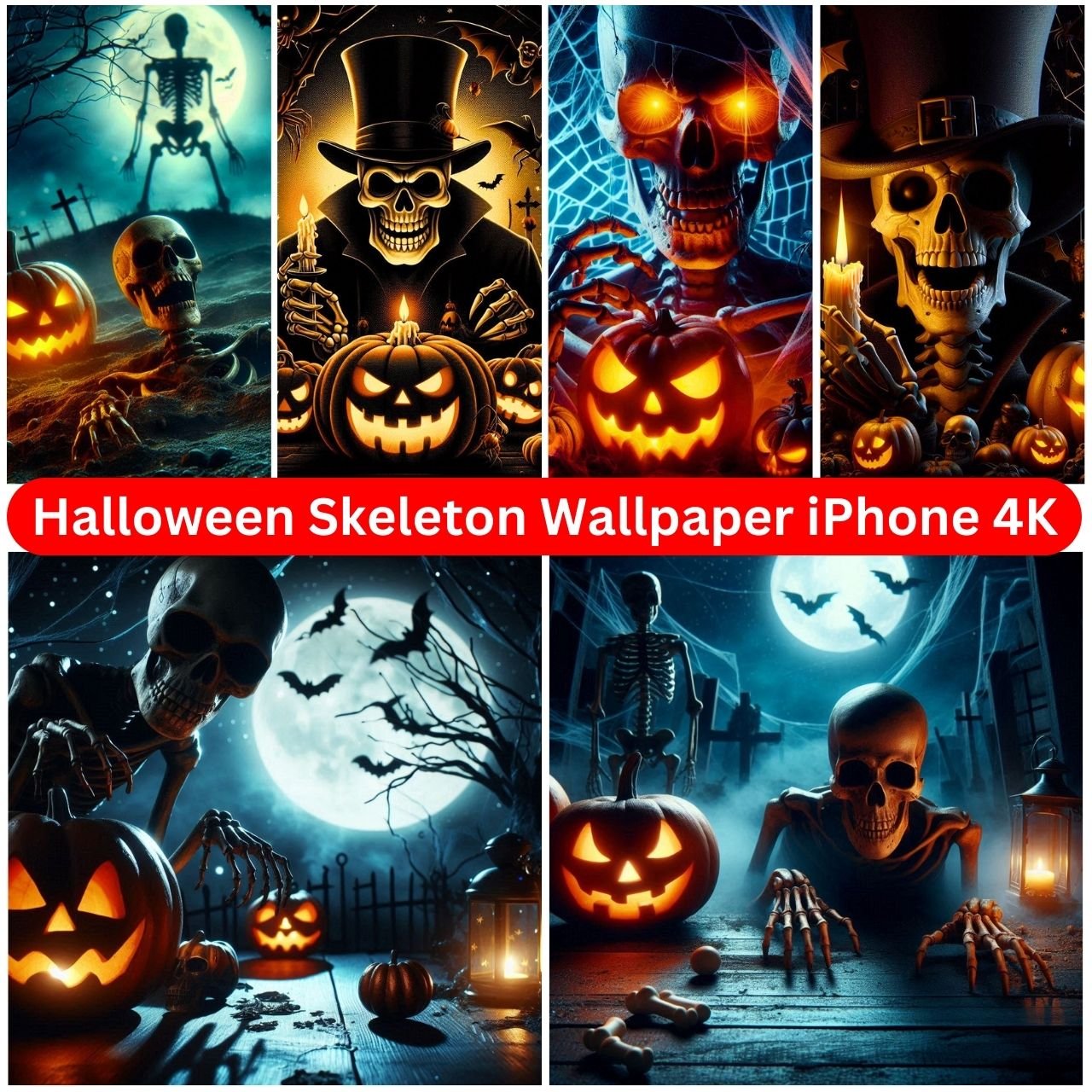 [179+] Halloween Skeleton Wallpaper iPhone, Aesthetic, PC, HD, 4K Free 2024