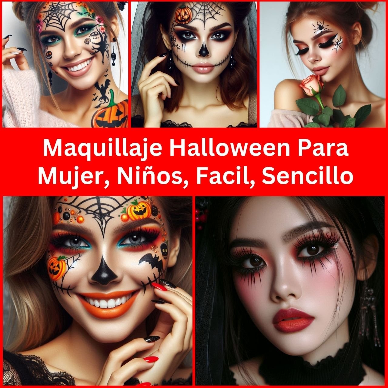 [179+] Maquillaje Halloween Para Mujer, Niños, Facil, Sencillo 2024