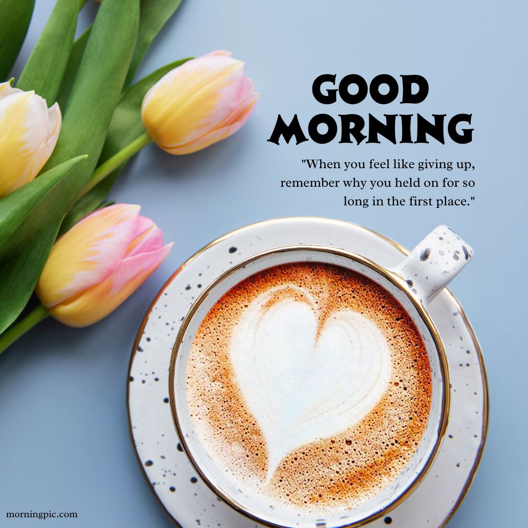 Tulips and coffee amazing good morning images hd