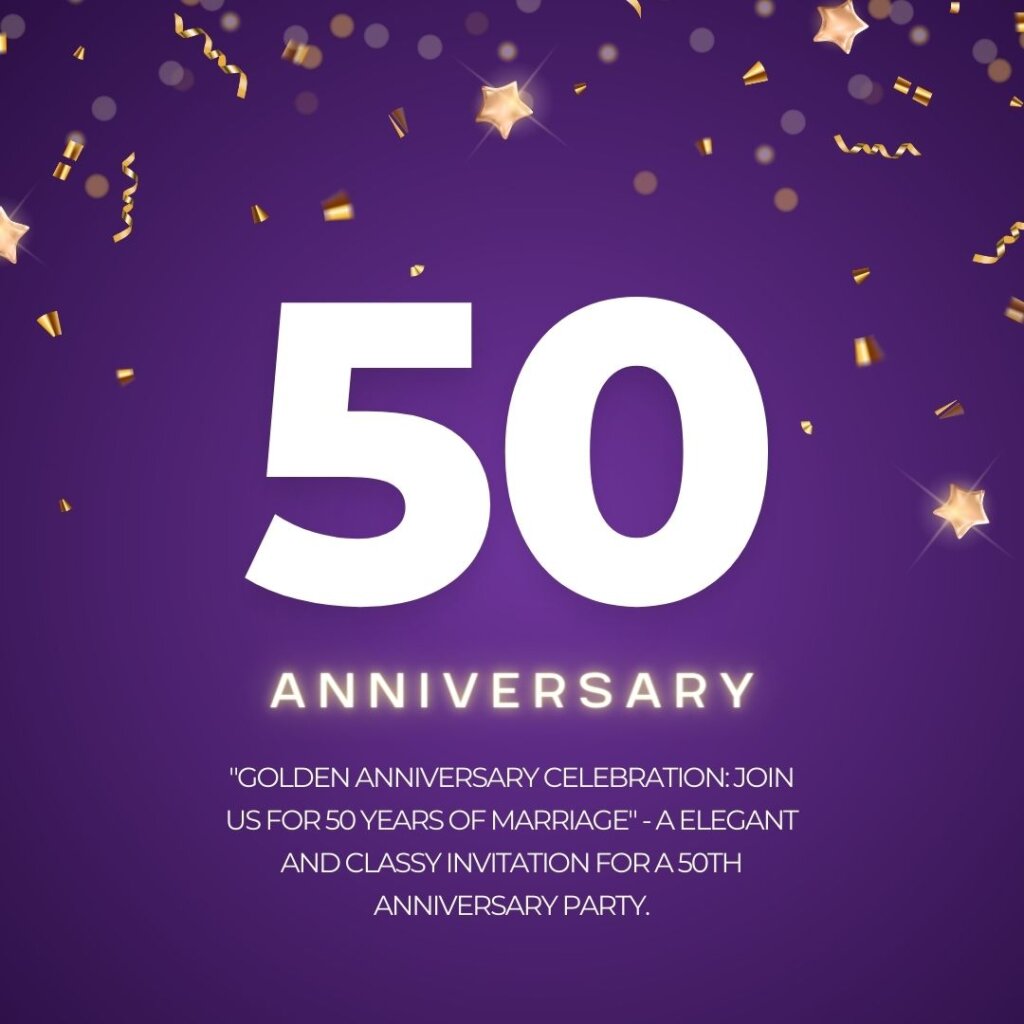 50th Anniversary Invitations