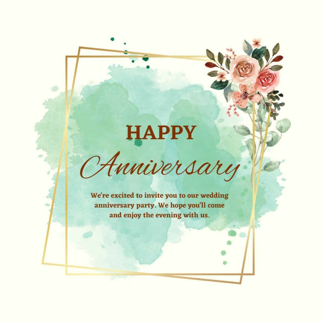 Wedding Anniversary Invitation Messages