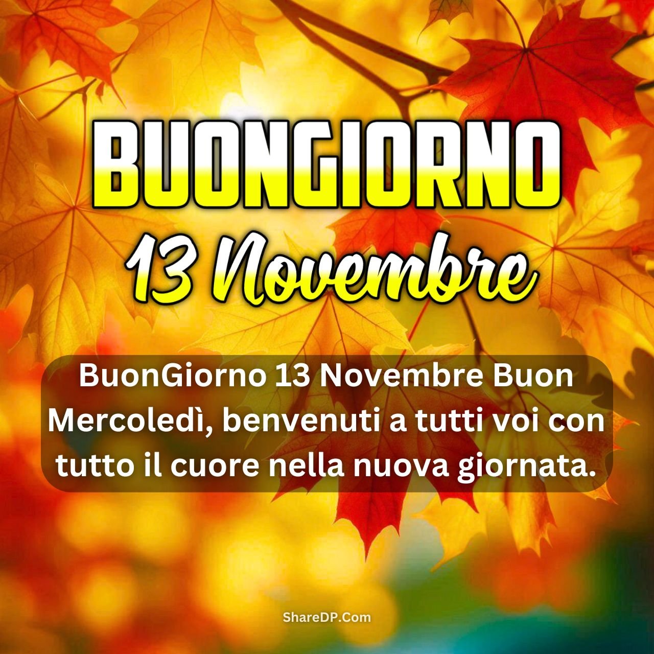 [100+] Buongiorno 13 Novembre Immagini, Frasi, GIF nuove Gratis {Buon Mercoledì 2024}