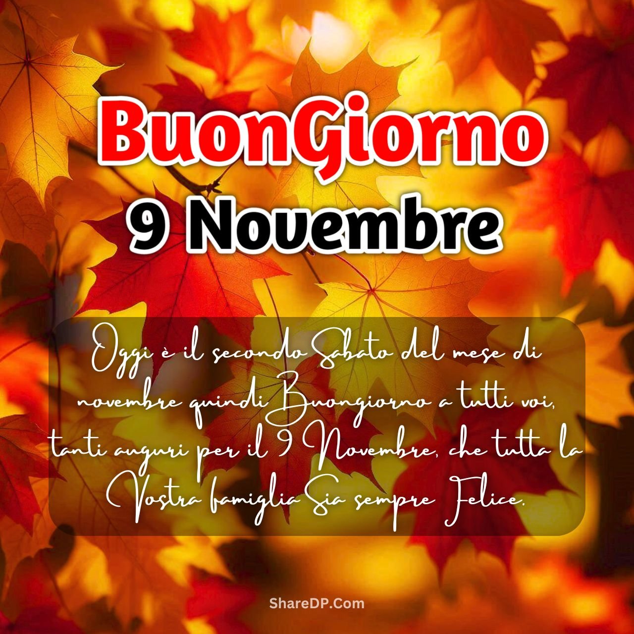 [100+] Buongiorno 9 Novembre Immagini, GIF, Frasi Nuove Gratis {Buon Sabato 2024}