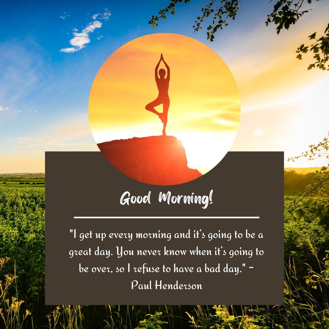 good morning images with positive words sunrise yoga