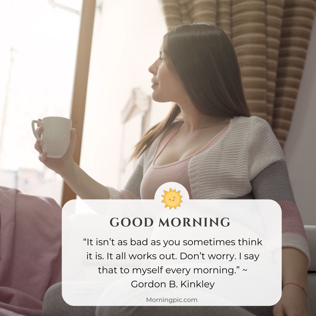 coffee girl sunshine good morning images with positive words 2024