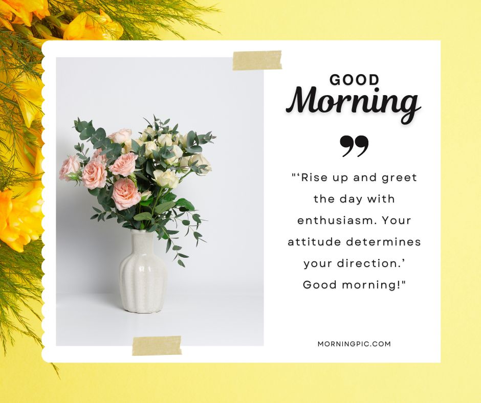 good morning images in english flowers